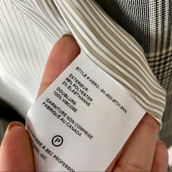 SOSKEN Studios Hero grey plaid double breasted blazer sz 4 - Picture 6 of 9